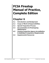 FCIA Firestop Manual of Practice, Complete Edition
