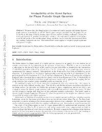 Irreducibility of the Fermi Surface for Planar Periodic Graph Operators