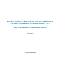 Regulations to Operate the Water Reservoirs of the HPP and PSPP Dniester Cascade with Buffer Reservoir Normal Headwater Level 77.10 M