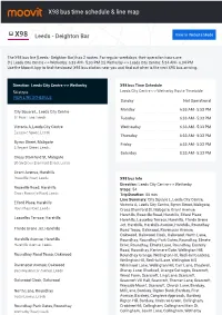 X98 Bus Time Schedule & Line Route