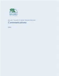 Communications Program Review 2016