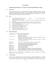 Generator Technical & Excitation System Specification