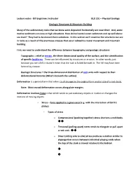 Physical Geology Geologic Structures & Mountain Building Many Of