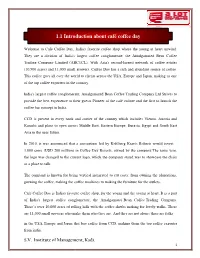 1.1 Introduction Abou Introduction About Café Coffee