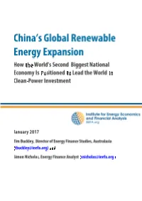 China's Global Renewable Energy Expansion