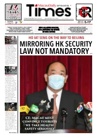 MIRRORING HK SECURITY Cases from an Outbreak in the City of Melbourne That Has Prompted a Strict Lockdown