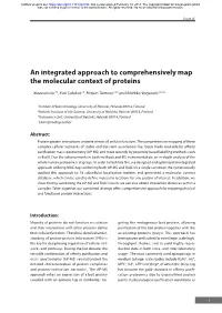 An Integrated Approach to Comprehensively Map the Molecular Context of Proteins