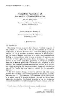 Coalgebraic Foundations of the Method of Divided Differences