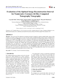 Evaluation of the Optimal Image Reconstruction Interval for Noninvasive Coronary 64-Slice Computed Tomography Venography