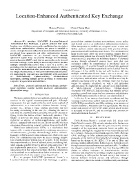 Location-Enhanced Authenticated Key Exchange