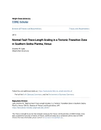 Normal Fault Trace-Length Scaling in a Tectonic Transition Zone in Southern Sedna Planitia, Venus