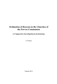 Ordination of Deacons in the Churches of the Porvoo Communion