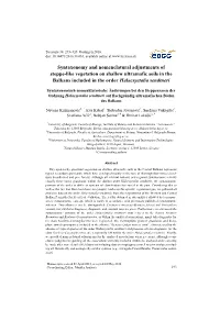 Syntaxonomy and Nomenclatural Adjustments of Steppe-Like Vegetation on Shallow Ultramafic Soils in the Balkans Included in the Order Halacsyetalia Sendtneri