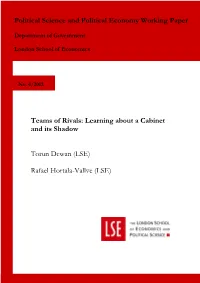 Teams of Rivals: Learning About a Cabinet and Its Shadow