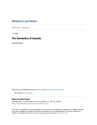 The Semantics of Insanity