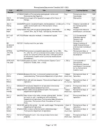 2003 Documents Checklist