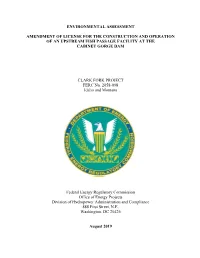 CLARK FORK PROJECT FERC No