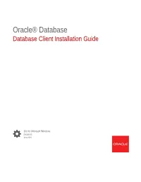 Database Client Installation Guide for Windows
