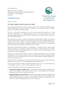 EIANZ WA Climate Change Issue Paper Submission