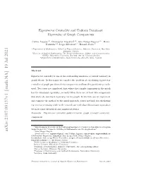 Eigenvector Centrality and Uniform Dominant Eigenvalue of Graph Components