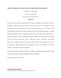 Global Investigation of Return Autocorrelation and Its Determinants