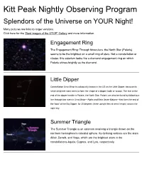 Kitt Peak Nightly Observing Program Splendors of the Universe on YOUR Night!