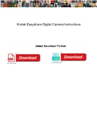 Kodak Easyshare Digital Camera Instructions