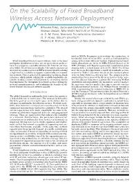 On the Scalability of Fixed Broadband Wireless Access Network Deployment