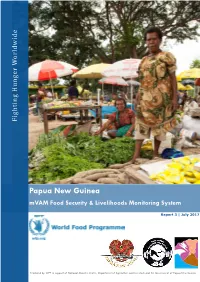 Papua New Guinea Mvam Food Security & Livelihoods Monitoring System