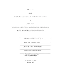 A Dissertation Entitled Descriptive Cases of Gifted Indian American