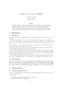 Analysis of an Encrypted HDD