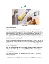 Cazzie Russell Biographical Information in 1962, While Playing at Chicago Carver High