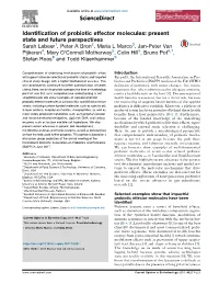 Identification of Probiotic Effector Molecules: Present State and Future