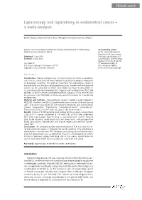 Laparoscopy and Laparotomy in Endometrial Cancer – a Meta-Analysis