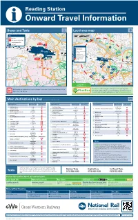 Reading Station I Onward Travel Information Buses and Taxis Local Area Map