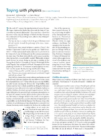 Toying with Physics [DOI: 10.1051/EPN:2007010 ]