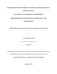(BIM) Adoption and Implementation in Ghana