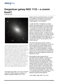 Gargantuan Galaxy NGC 1132 -- a Cosmic Fossil? 5 February 2008