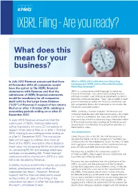 Ixbrl Filing - Are You Ready?