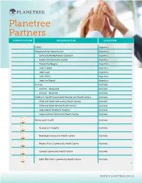 Planetree Partners CERTIFICATION* ORGANIZATION LOCATION