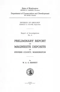 Preliminary Report Magnesite Deposits
