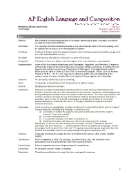 Rhetorical Devices and Terms Terminology J. Ritterson Washburn