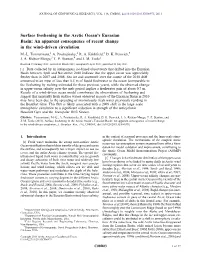 Surface Freshening in the Arctic Ocean's Eurasian Basin: An