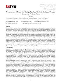 Development of Preservice Biology Teachers‟ Skills in the Causal Process Concerning Photosynthesis