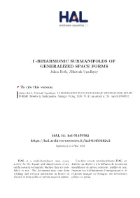 F -BIHARMONIC SUBMANIFOLDS of GENERALIZED SPACE FORMS Julien Roth, Abhitosh Upadhyay