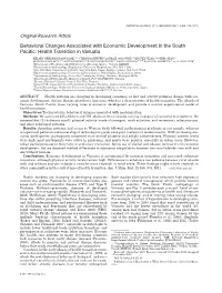 Health Transition in Vanuatu