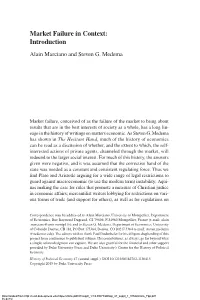 Market Failure in Context: Introduction Alain Marciano and Steven G