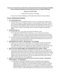 Minutes of the Federal Aviation Administration (FAA) System Wide Information Management (SWIM) Industry Collaboration Workshop A
