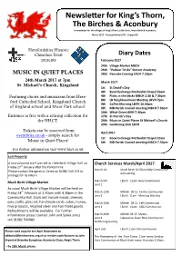 Newsletter for King's Thorn, the Birches