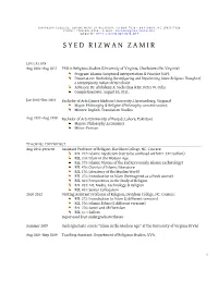 Syed Rizwan Zamir